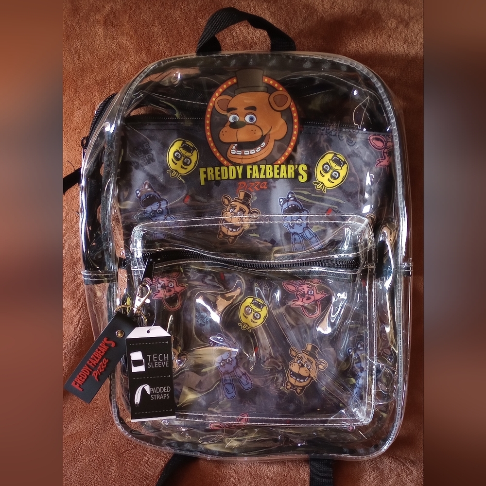 Five Nights At Freddy's Clear Backpack Bookbag Kid Youth School Freddy Fazbear's